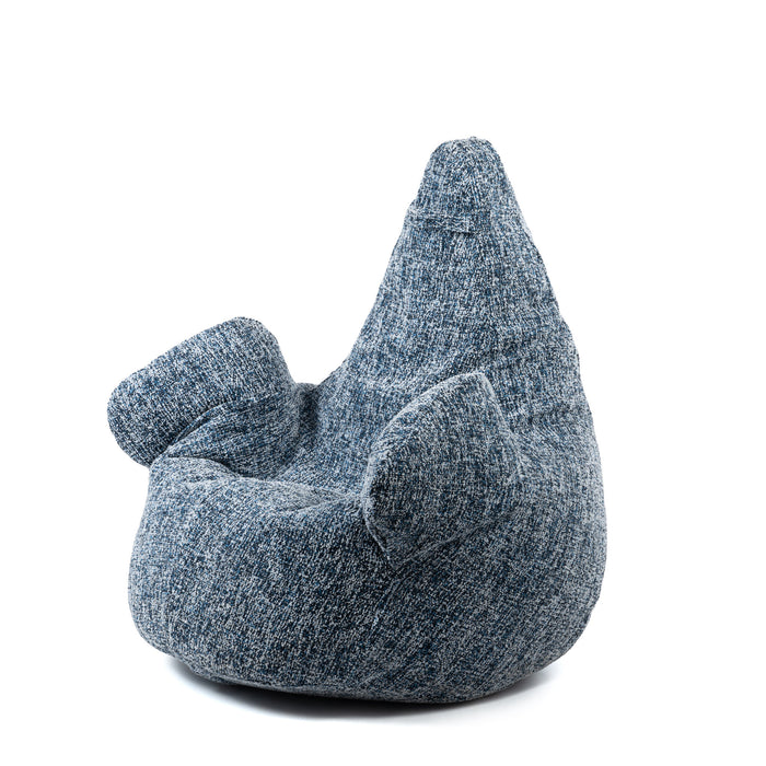 Pouf Poltrona Sacco Grande Ploof Avalon in tessuto Grisaglia per interno dim. Ø85 x H90 cm