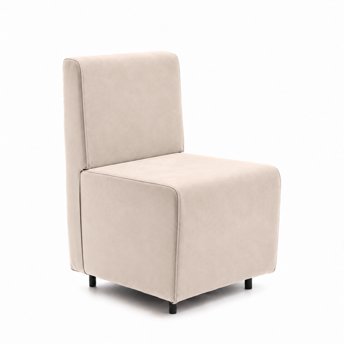 Sofá de 1 plaza para restaurante Essence en piel sintética Mamba Dim 50x62xH88