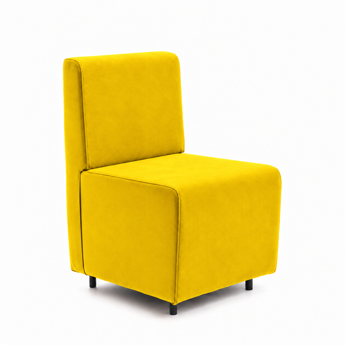Sofá de 1 plaza para restaurante Essence en piel sintética Mamba Dim 50x62xH88