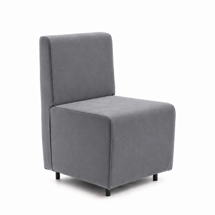 Sofá de 1 plaza para restaurante Essence en piel sintética Mamba Dim 50x62xH88