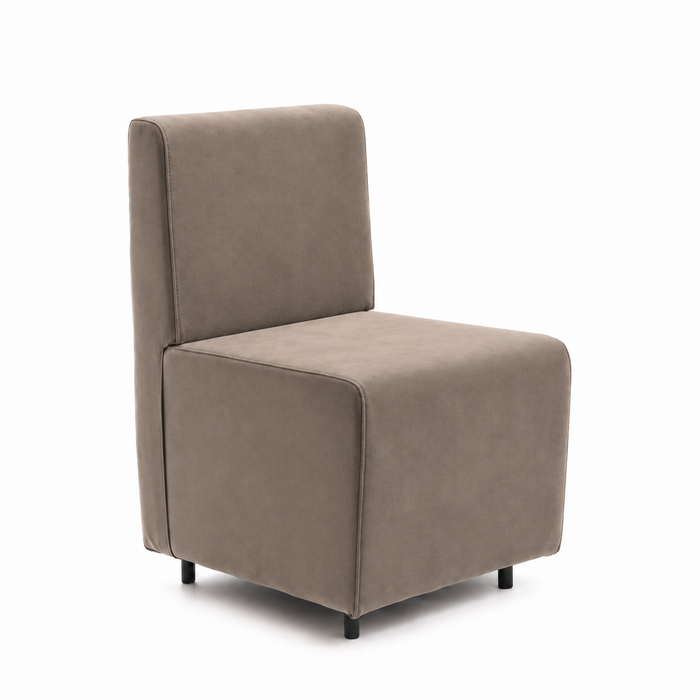 Sofá de 1 plaza para restaurante Essence en piel sintética Mamba Dim 50x62xH88