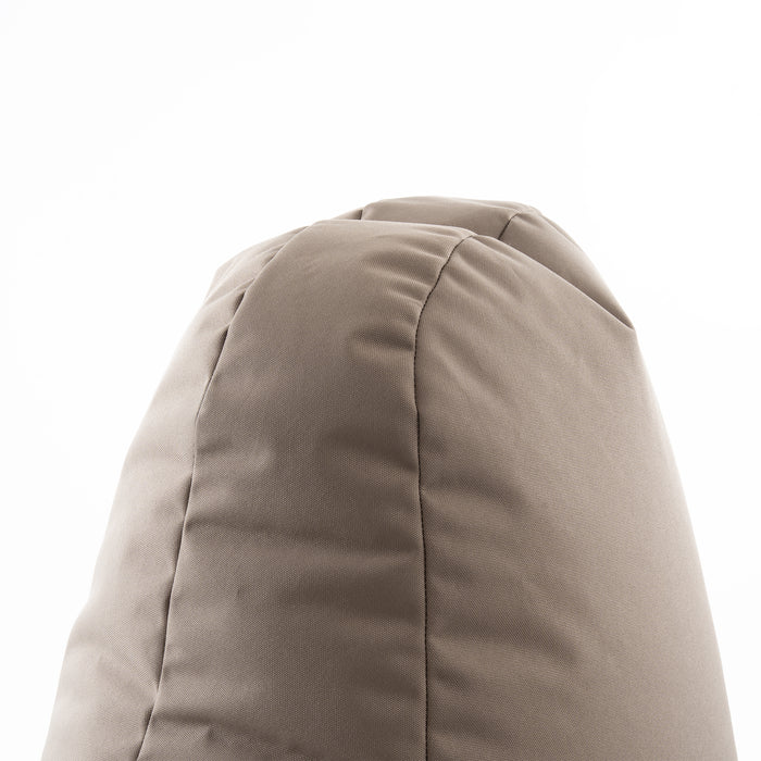 Outlet - Pouf sacco Revolution in tessuto poliestere Jive Antistrappo, Impermeabile Ø80 x 125 cm Colore Tortora