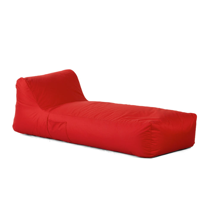 Pouf Lettino Gaia in tessuto Samba con sacca interna, antistrappo, impermeabile per esterno - dim 190x80 cm