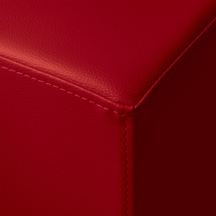 Avalon Pouf Rigid Rectangle Faux Leather Mamba Trendy Larg. 120 cm, Depth 45 cm, Height 43 cm