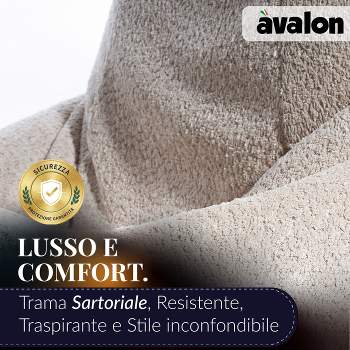 Pouf Poltrona Sacco Grande Ploof Avalon in tessuto Bouclè per interno dim. Ø85 x H90 cm