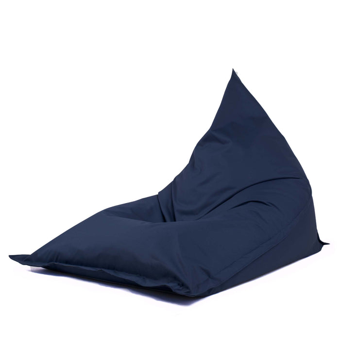 Triangle-shaped Shongo pouf in Jive fabric for indoor dim: 180x135x h90 cm