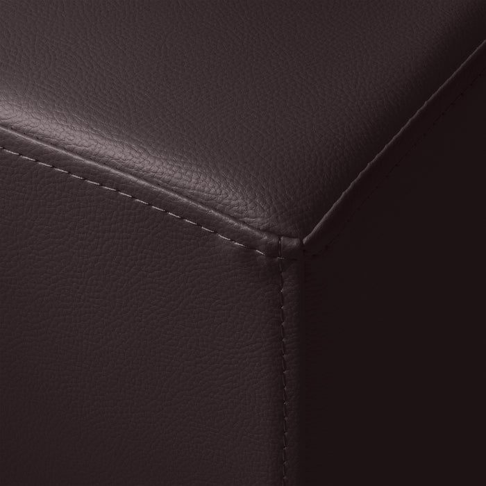 Avalon Pouf Rigid Rectangle Faux Leather Mamba Trendy Larg. 90 cm, Depth 45 cm, Height 43 cm