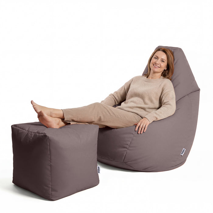 Puff Sillón Bean Bag Grande BAG L Jive en tela para uso interior dim. 80 x 125 centímetros