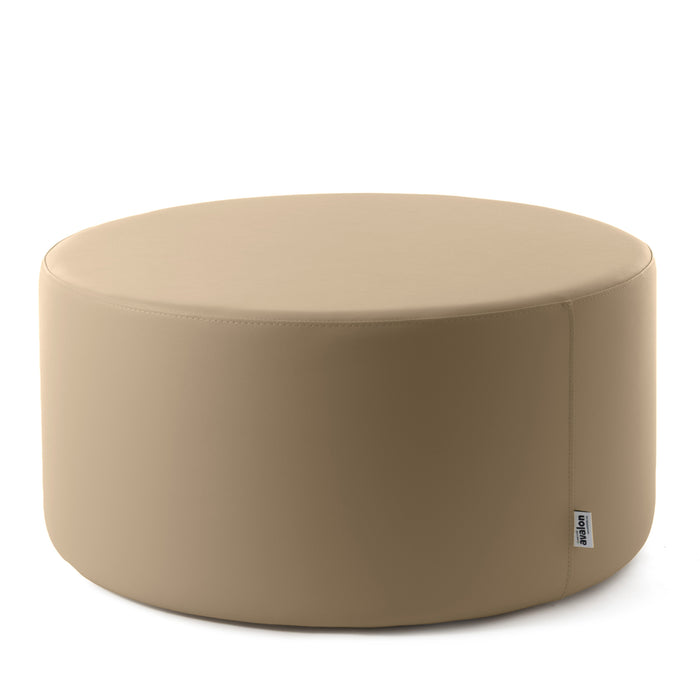 Avalon Pouf Rigido Cilindro Similpelle Mamba Trendy Classe 1-IM Ignifugo per Interno ed Esterno. Dim: Ø90 cm X H43 cm
