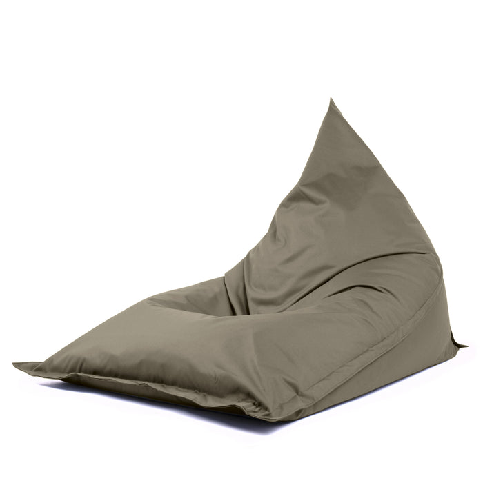 Pouf Shongo grande a forma di triangolo sfoderabile con Sacca Interna in tessuto Samba per esterno Antistrappo, Impermeabile, dim: 140x175 cm