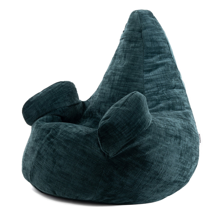 Pouf Poltrona Sacco Super Gigante XXL Ploof Avalon in tessuto Antimacchia Cannet per interno dim. Ø105 x H115 cm