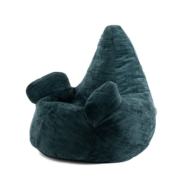 Pouf Poltrona Sacco Gigante XL Ploof Avalon in tessuto Antimacchia Cannet per interno dim. Ø95 x H105 cm