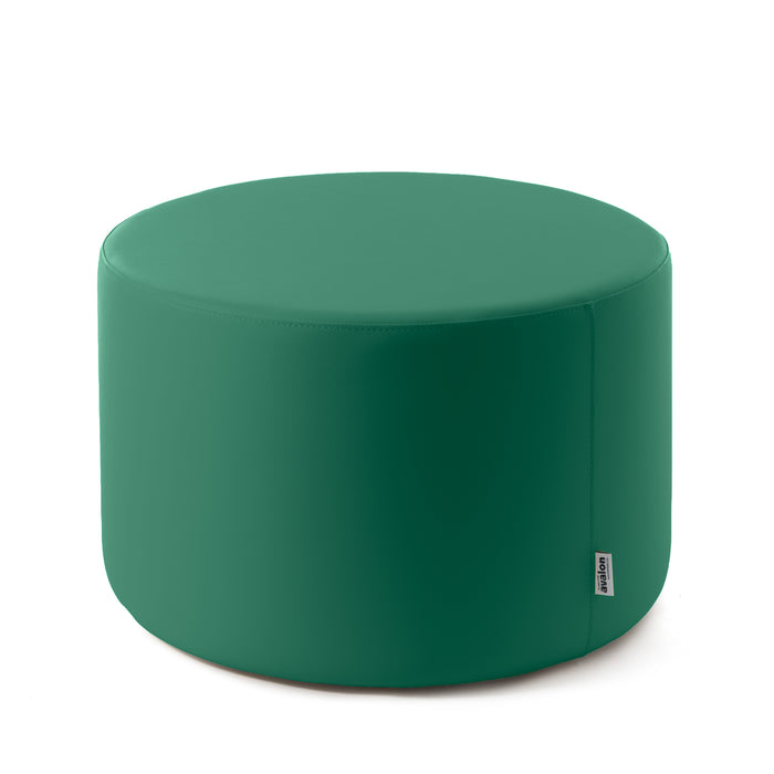 Avalon Rigid Cylinder Pouf Table in Mamba Trendy Faux Leather, Class 1-IM, Fire Retardant, for Indoor and Outdoor Use. Dimensions: Ø70 cm X H40 cm 