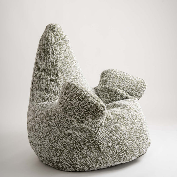 Pouf Poltrona Sacco Grande Ploof Avalon in tessuto Grisaglia per interno dim. Ø85 x H90 cm