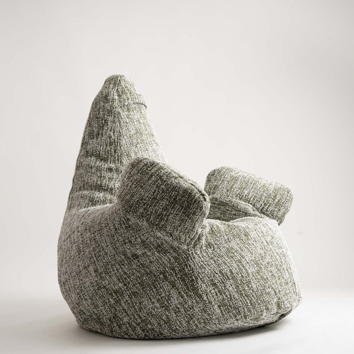 Pouf Poltrona Sacco Grande Ploof Avalon in tessuto Grisaglia per interno dim. Ø85 x H90 cm