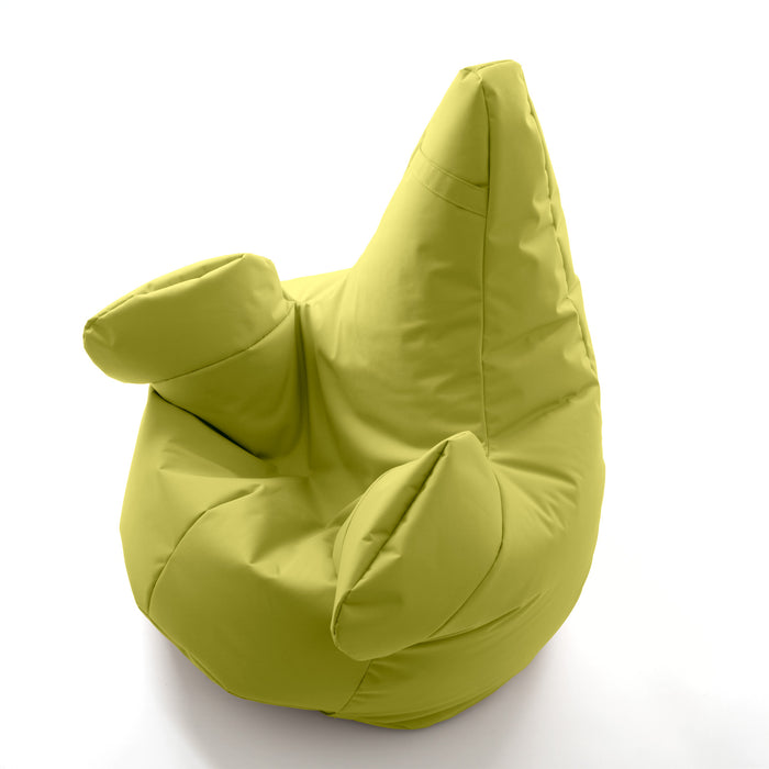 Pouf poltrona sacco con braccioli Ploof, Avalon in tessuto poliestere Jive per interno Imbottito. Dim: Ø85 x H90 cm