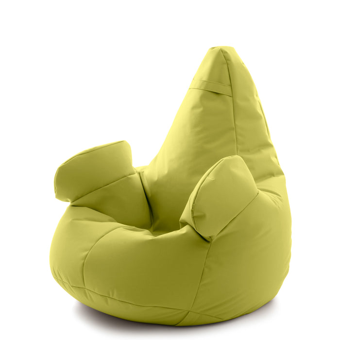 Pouf poltrona sacco Gigante XL con braccioli Ploof, sfoderabile con sacca interna, Avalon in tessuto poliestere Jive per interno Imbottito, Antistrappo, Impermeabile Dim: Ø95 x H105 cm