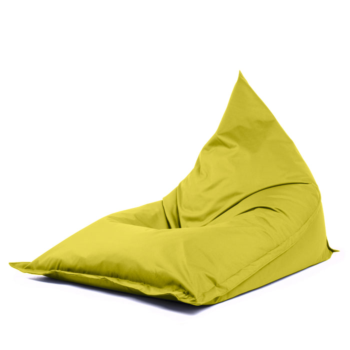 Pouf Shongo grande a forma di triangolo sfoderabile con Sacca Interna in tessuto Samba per esterno Antistrappo, Impermeabile, dim: 140x175 cm