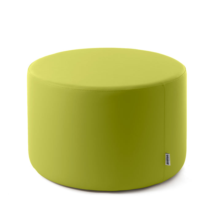 Avalon Rigid Cylinder Pouf Table in Mamba Trendy Faux Leather, Class 1-IM, Fire Retardant, for Indoor and Outdoor Use. Dimensions: Ø70 cm X H40 cm 