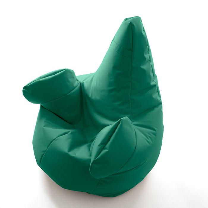 Pouf poltrona sacco con braccioli Ploof, Avalon in tessuto poliestere Jive per interno Imbottito. Dim: Ø85 x H90 cm