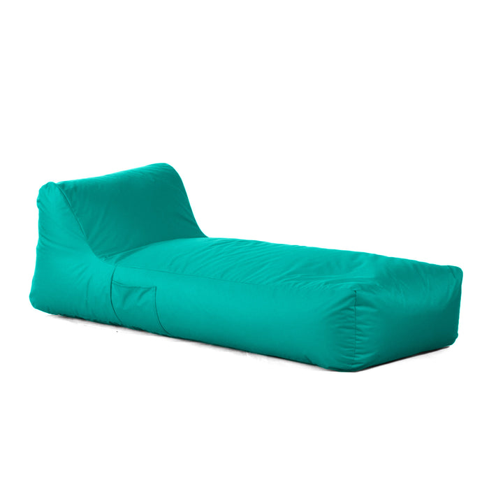 Pouf Lettino Gaia in tessuto Samba con sacca interna, antistrappo, impermeabile per esterno - dim 190x80 cm