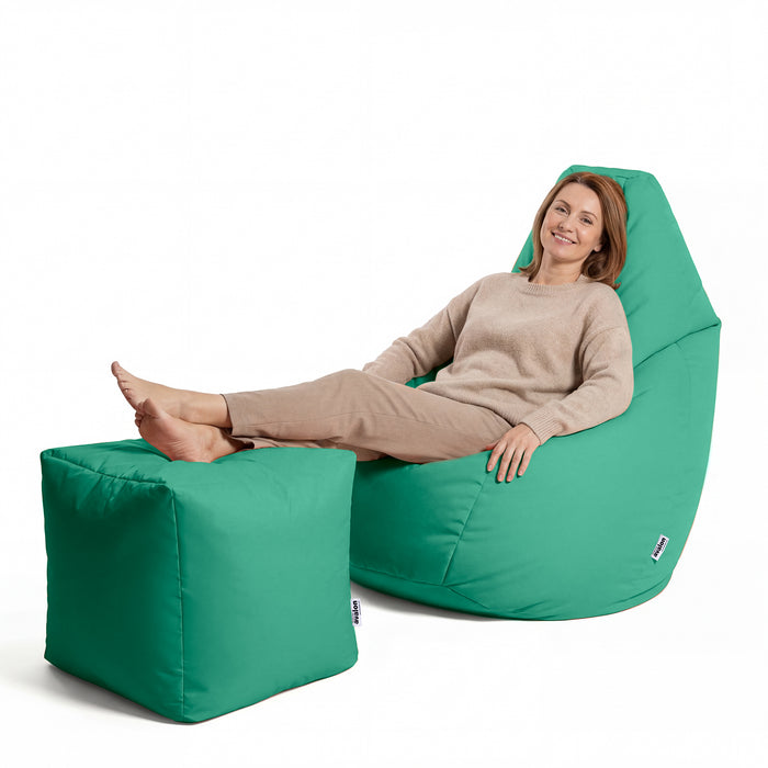 Puff Sillón Bean Bag Grande BAG L Jive en tela para uso interior dim. 80 x 125 centímetros