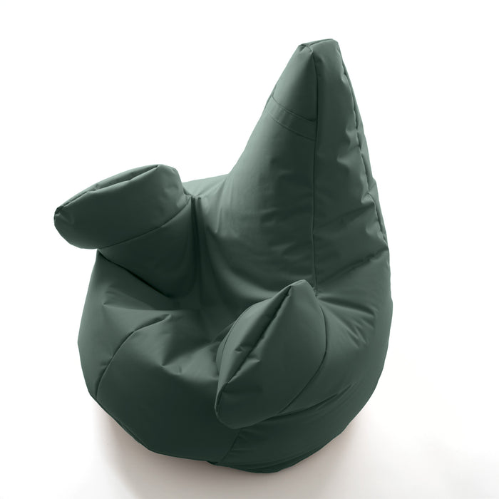 Pouf poltrona sacco con braccioli Ploof, Avalon in tessuto poliestere Jive per interno Imbottito. Dim: Ø85 x H90 cm