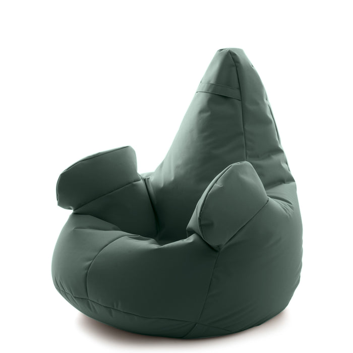 Pouf poltrona sacco Gigante XL con braccioli Ploof, sfoderabile con sacca interna, Avalon in tessuto poliestere Jive per interno Imbottito, Antistrappo, Impermeabile Dim: Ø95 x H105 cm