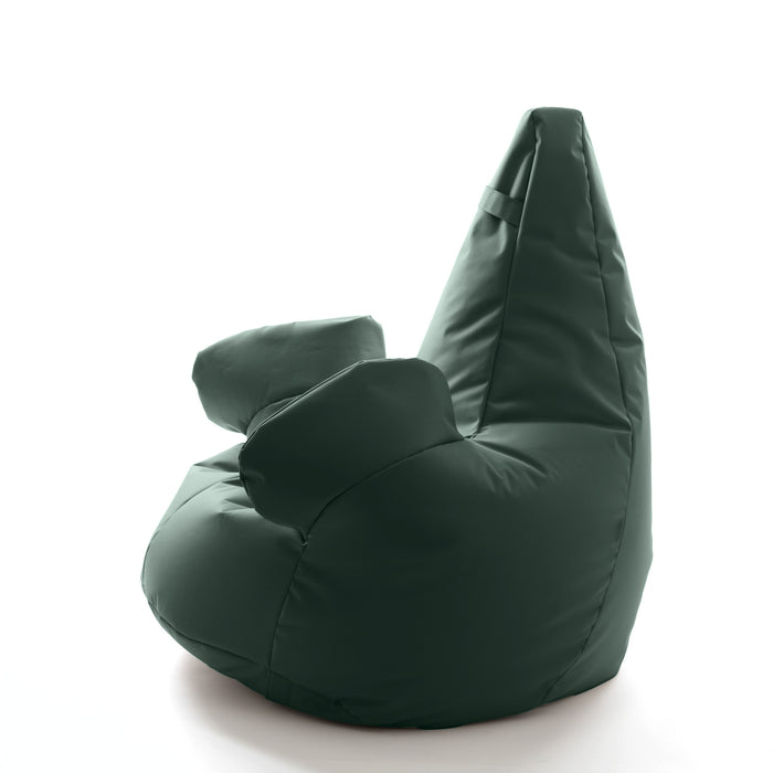 Pouf poltrona sacco con braccioli Ploof, Avalon in tessuto poliestere Jive per interno Imbottito. Dim: Ø85 x H90 cm