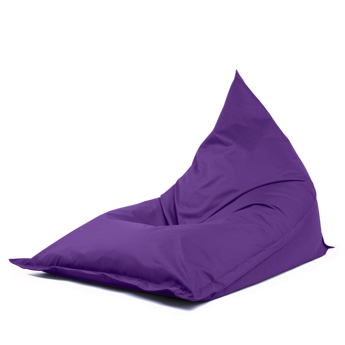 Pouf Shongo grande a forma di triangolo sfoderabile con Sacca Interna in tessuto Samba per esterno Antistrappo, Impermeabile, dim: 140x175 cm