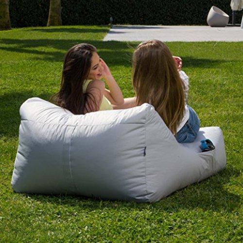 Gaia Double Armchair pouf in Samba fabric for outdoor dim 100x120 cm