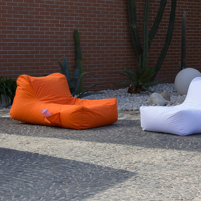 Gaia Single Armchair Pouf in Samba fabric for outdoor dim 75x120 cm