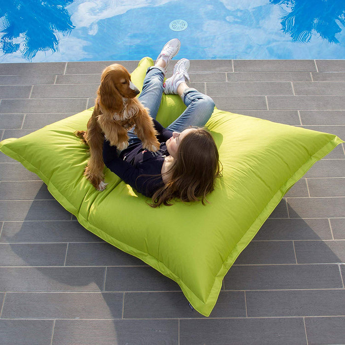 Large Thin Pouf Cushion in Jive fabric for indoor use dim 135x170x30 cm