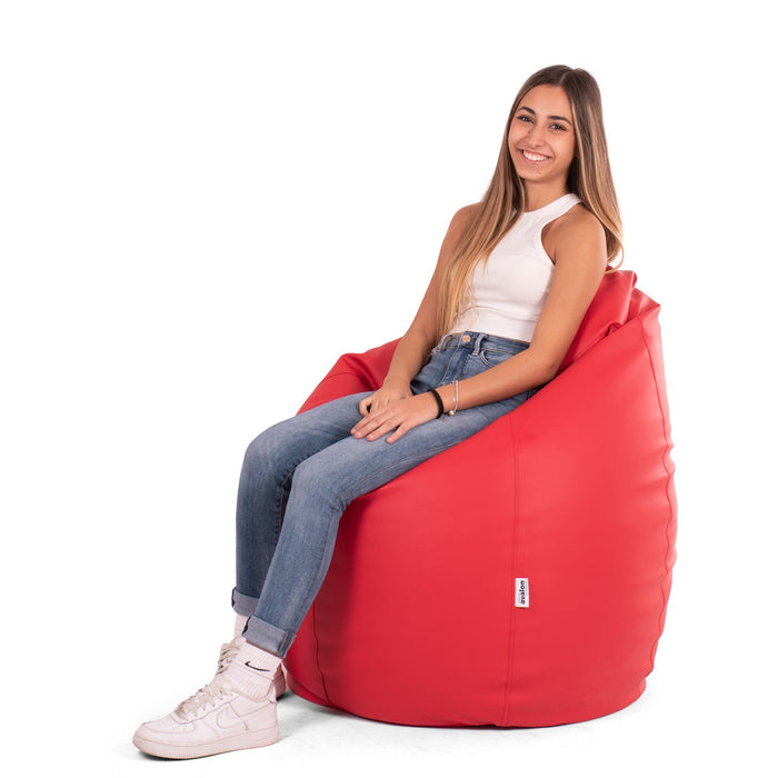 Discounted - Pouf Armchair Sacco Grande BAG L Mamba leatherette dim. 80 x 125 cm - For internal and external environments