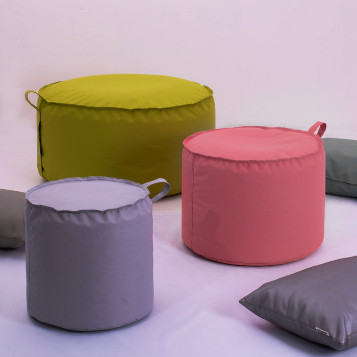 Avalon Pouf Tea Cylinder armchair in tearproof technical fabric for in —  Avalon Italia