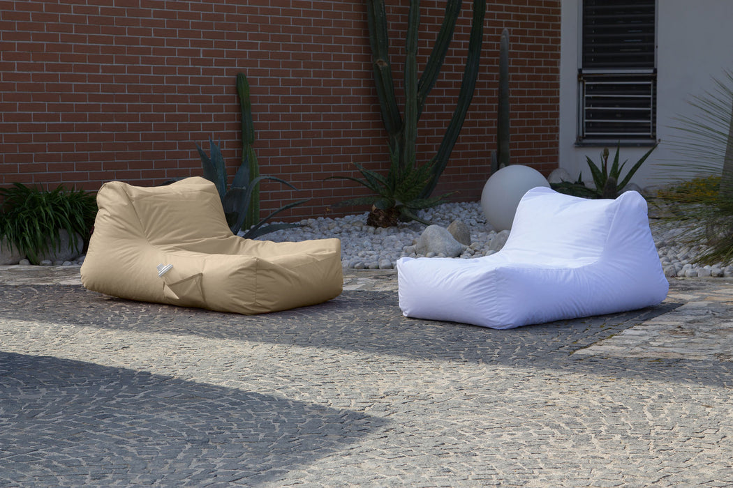 Gaia Single Armchair Pouf in Samba fabric for outdoor dim 75x120 cm
