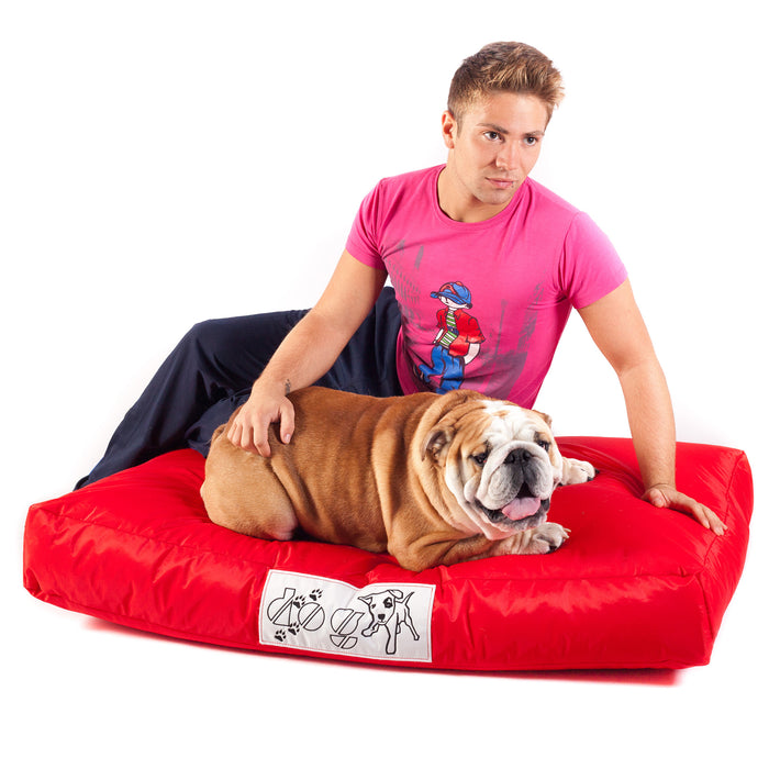 Pouf Dog L Large Cushion For Dog Tearproof Technical Fabric Padded Dim: 115x75x16 Cm- Avalon