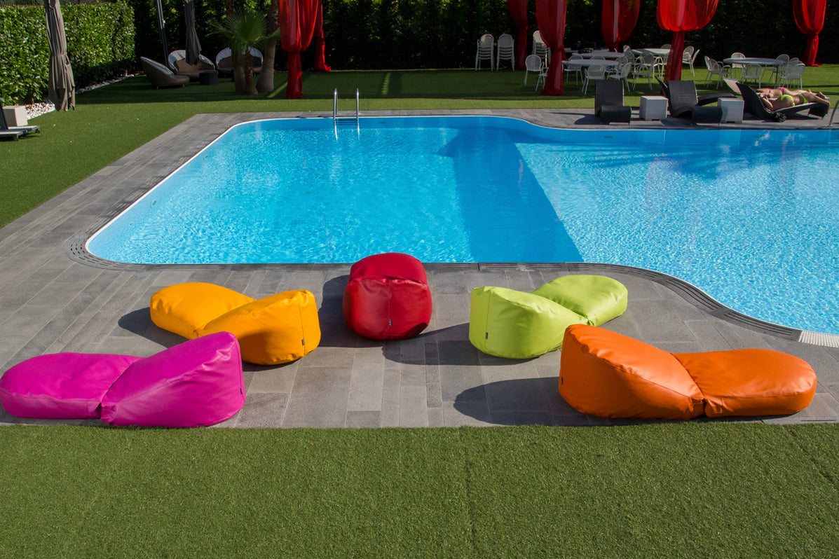 Pouf Chaise Longue Da Esterno Gaia L 80x190 Cm - Impermeabile, Imbottito Con Perle Polistirolo, Made In Italy - Foto 9