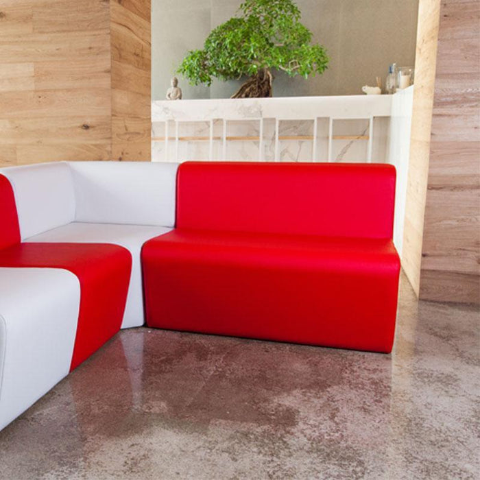 Panda 2-seater bar sofa in Mamba imitation leather