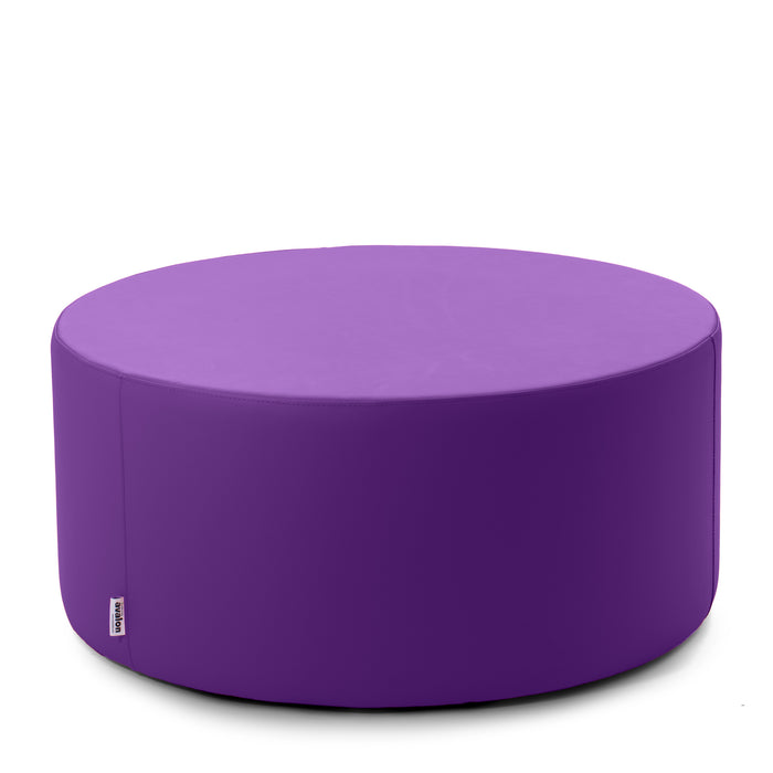 CYLINDER Coffee Table Pouf Faux Leather Mamba Trendy Diam. 90 cm, Height 43 cm - Table - Avalon