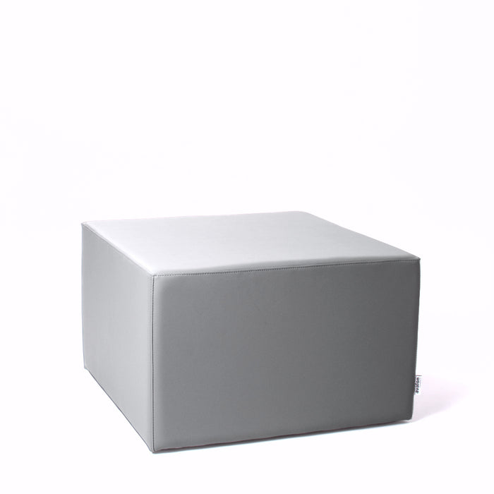 Avalon Pouf Rigid Cube Faux Leather Mamba Trendy Larg. 70 cm, Depth 70 cm, Height 43 cm