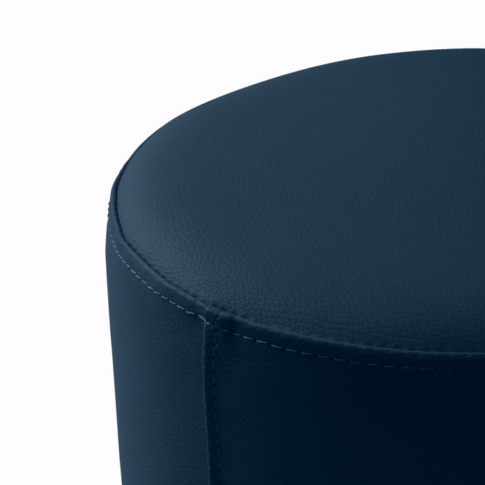 Avalon Mamba Trendy Rigid Cylinder Pouf Table in Faux Leather Diam. 35 cm, Height 32 cm