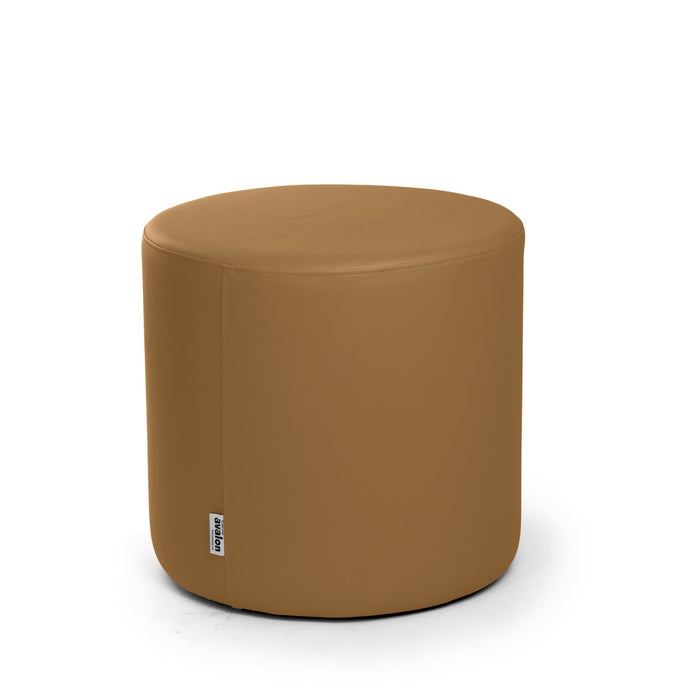 Avalon Mamba Trendy Rigid Cylinder Pouf Table in Faux Leather Diam. 45 cm, Height 40 cm