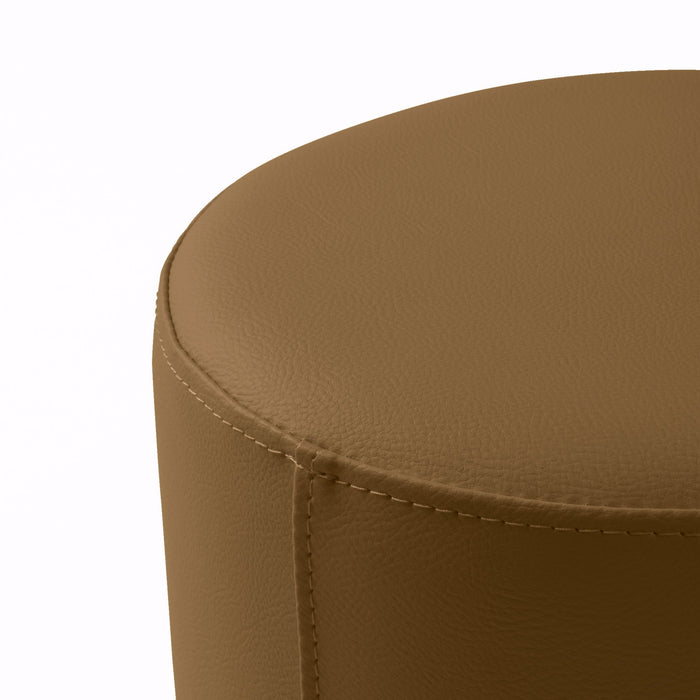 Outlet - Avalon Pouf Rigido Cilindro Similpelle Mamba Trendy Diam. 35 cm, Alt. 35 cm Colore Cuoio