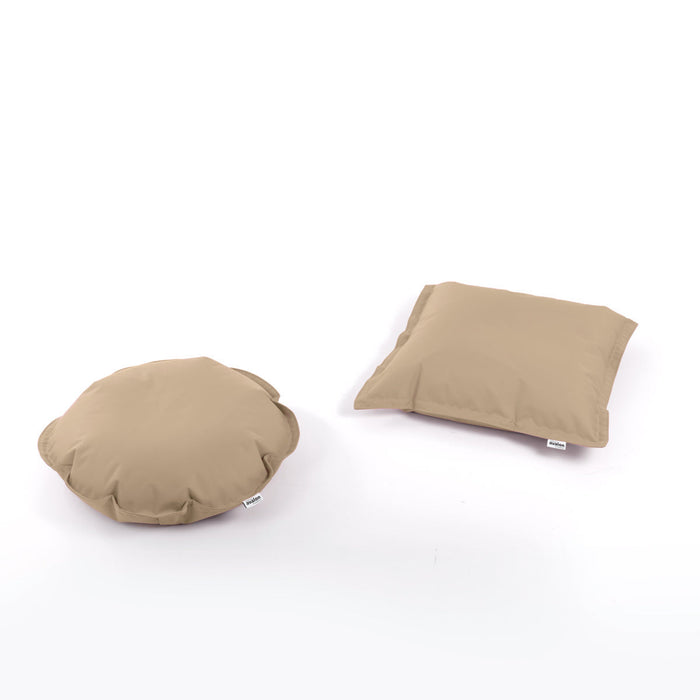 Pair of Loovers floor cushions in Jive polyester fabric for indoor use