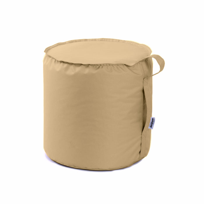Avalon Pouf Tea Cylinder armchair in tearproof technical fabric for indoor use