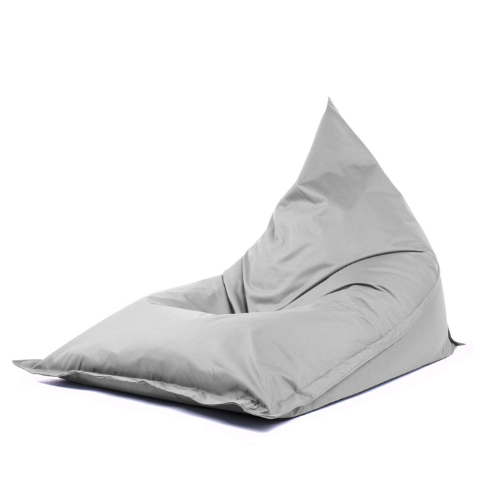 Shongo triangle-shaped pouf in Samba fabric for outdoor dim: 180x135x h90 cm