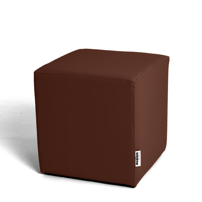 Outlet -  Avalon Pouf Rigido Cubo Similpelle Mamba Trendy Larg. 35 cm, Prof. 35 cm, Alt. 35 cm