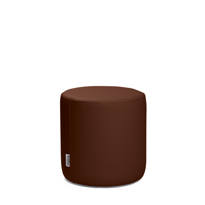 Avalon Mamba Trendy Rigid Cylinder Pouf Table in Faux Leather Diam. 35 cm, Height 32 cm