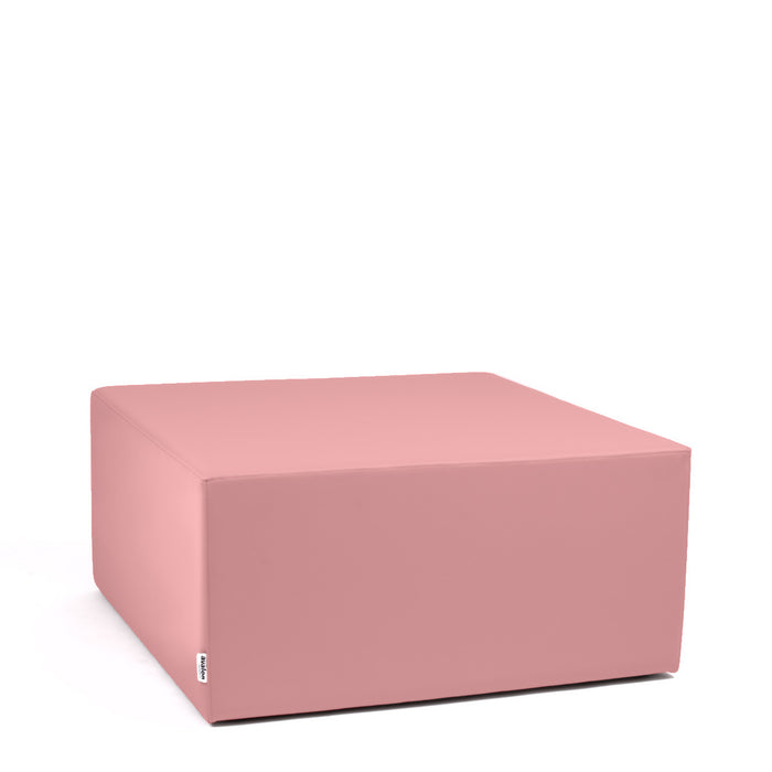 Avalon Pouf Rigid Cube Faux Leather Mamba Trendy Larg. 90 cm, Depth 90 cm, Height 43 cm